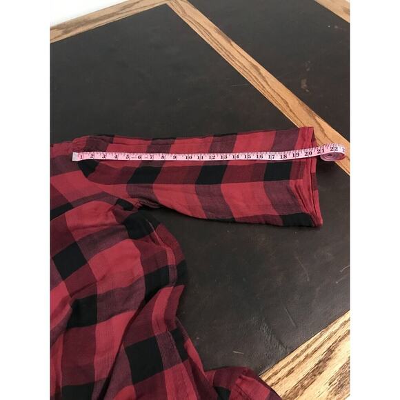 Anthropologie Cloth & Stone Red/Black Buffalo Plaid Dress - Size Medium - Picture 7 of 10